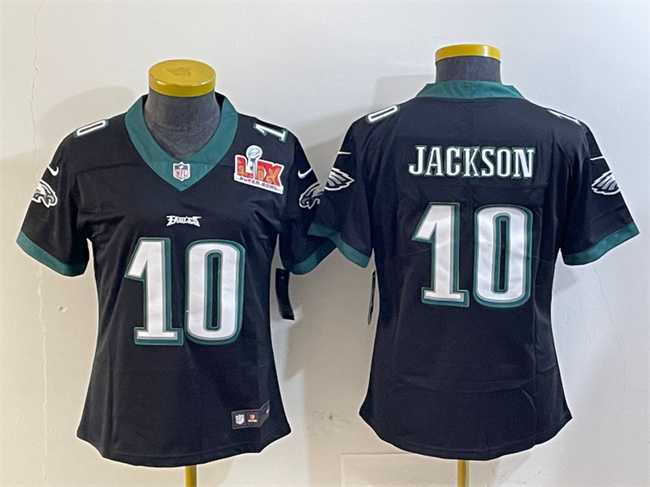 Women's Philadelphia Eagles #10 DeSean Jackson Black 2025 Super Bowl LIX Patch Vapor Untouchable Limited Stitched Jersey Dzhi,We sell and wholesale Women's Philadelphia Eagles #10 DeSean Jackson Black 2025 Super Bowl LIX Patch Vapor Untouchable Limited Stitched Jersey Dzhi on line form chian!